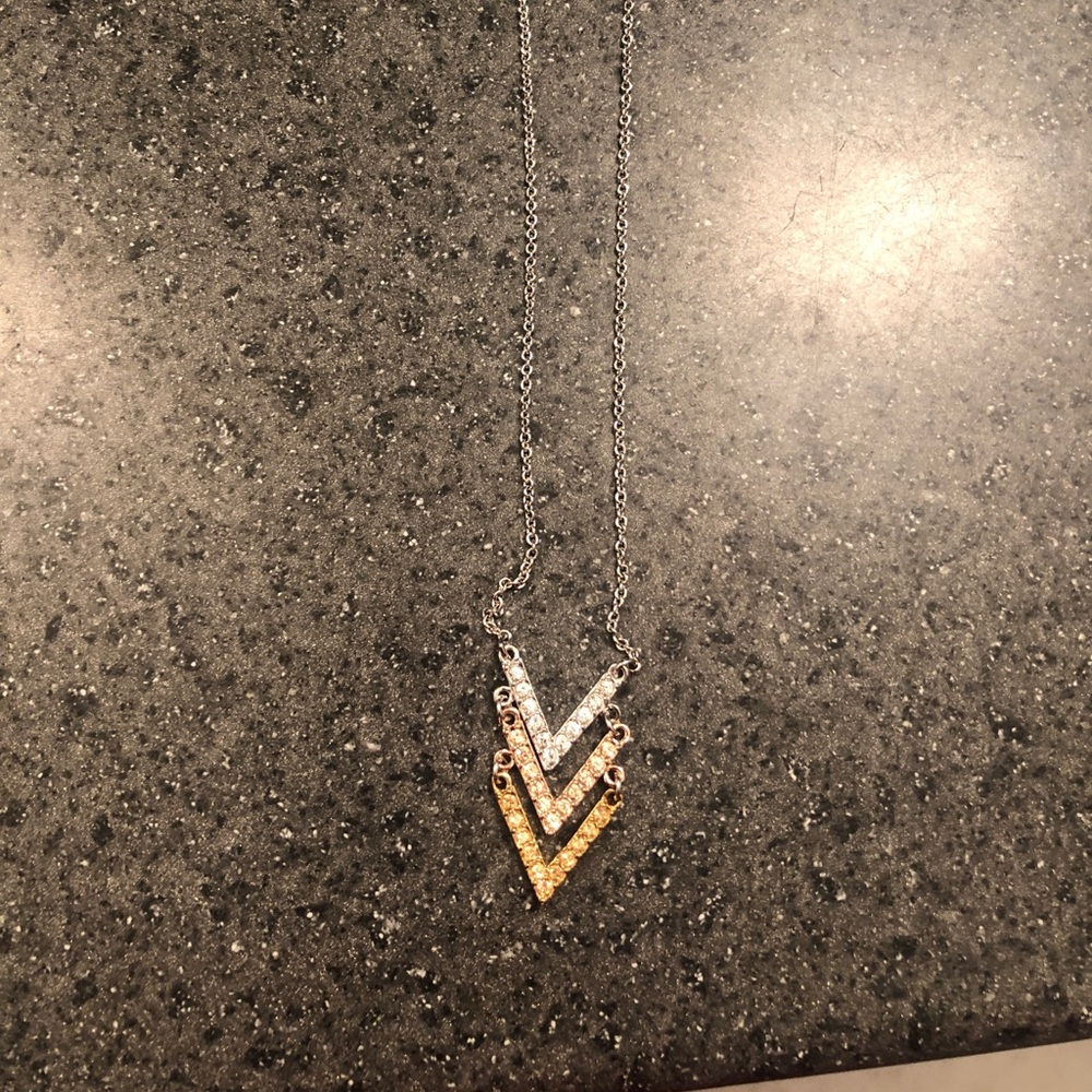 Touchstone by Swarovski Crystal Triple V necklace